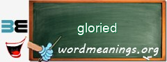 WordMeaning blackboard for gloried